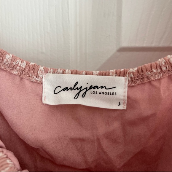 Carly Jean Los Angeles Ada Pink Dainty Floral Midi Maxi Dress - Picture 4 of 7